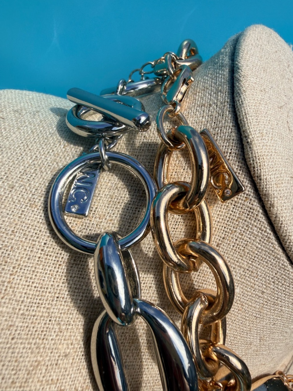 I.N.C Chunky Chain Necklace Bundle (Gold & Silver – 2 Piece) - Picture 3 of 5